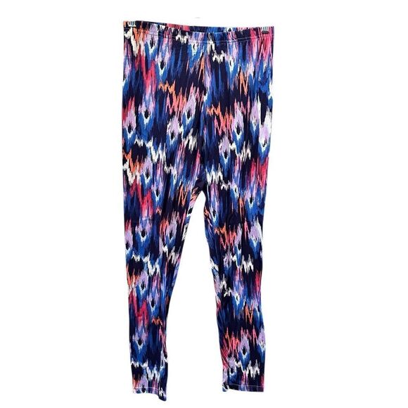 NWOT Just Be Women’s Multi Color Leggings - Ankle Length No Pockets - Size 1XL - Picture 3 of 5